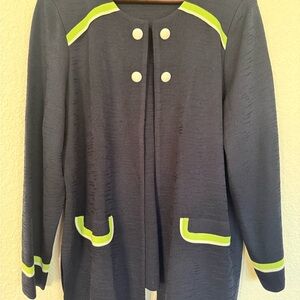 Ming Wang Navy and Lime Blazer